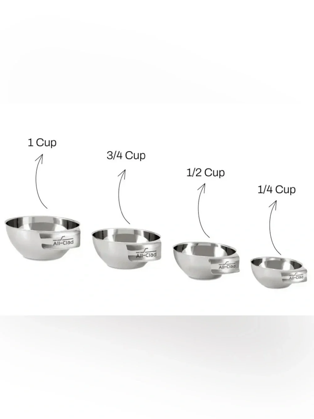 All-Clad Stainless Steel 4-Piece Mini Measuring Bowls